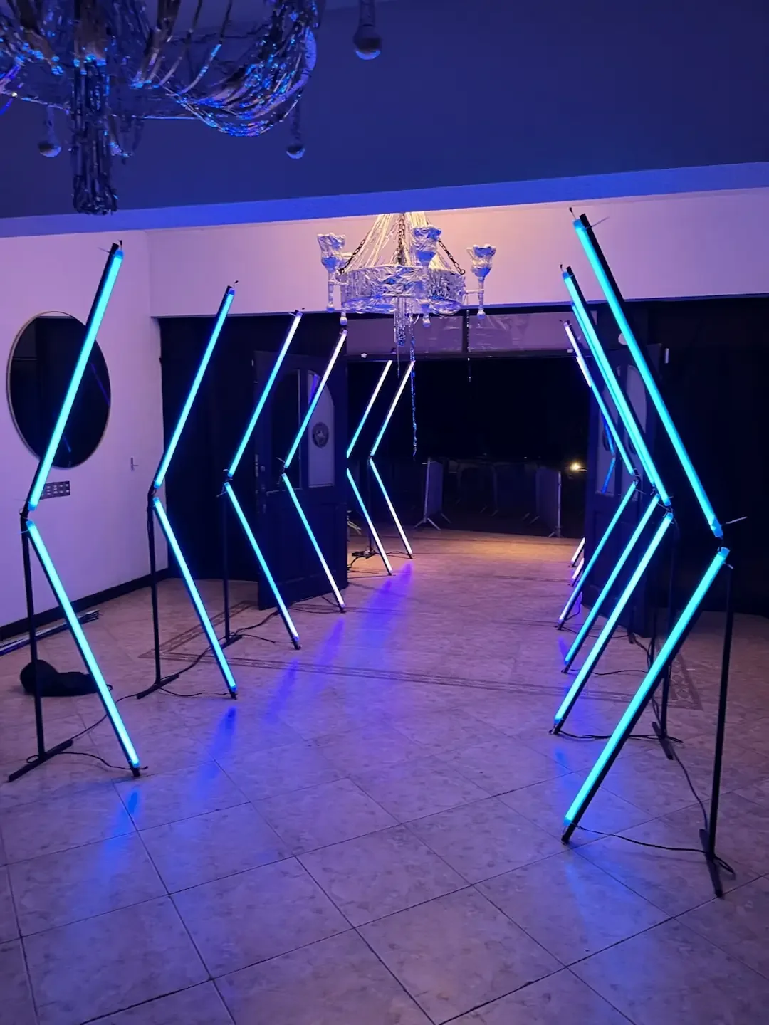 Fotografía real de Túnel LED Pixel